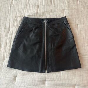 Muubaa Leather mini skirt
